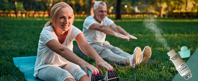 Couple exercising outdoors
