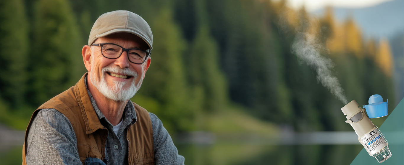 Elderly man smiling