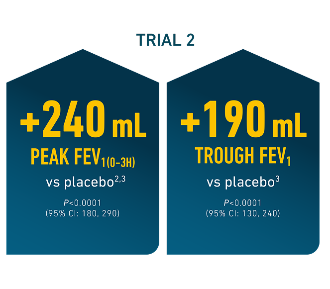 Exacerbation rates spiriva