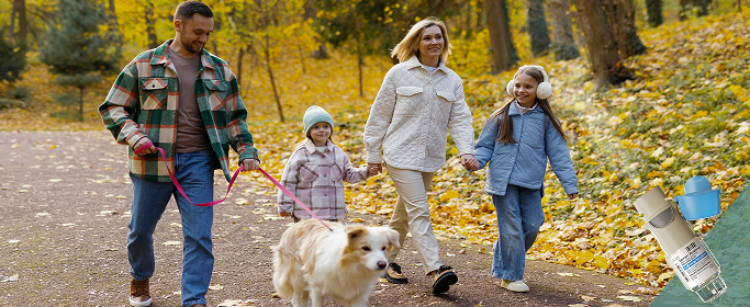 Active family with asthma support