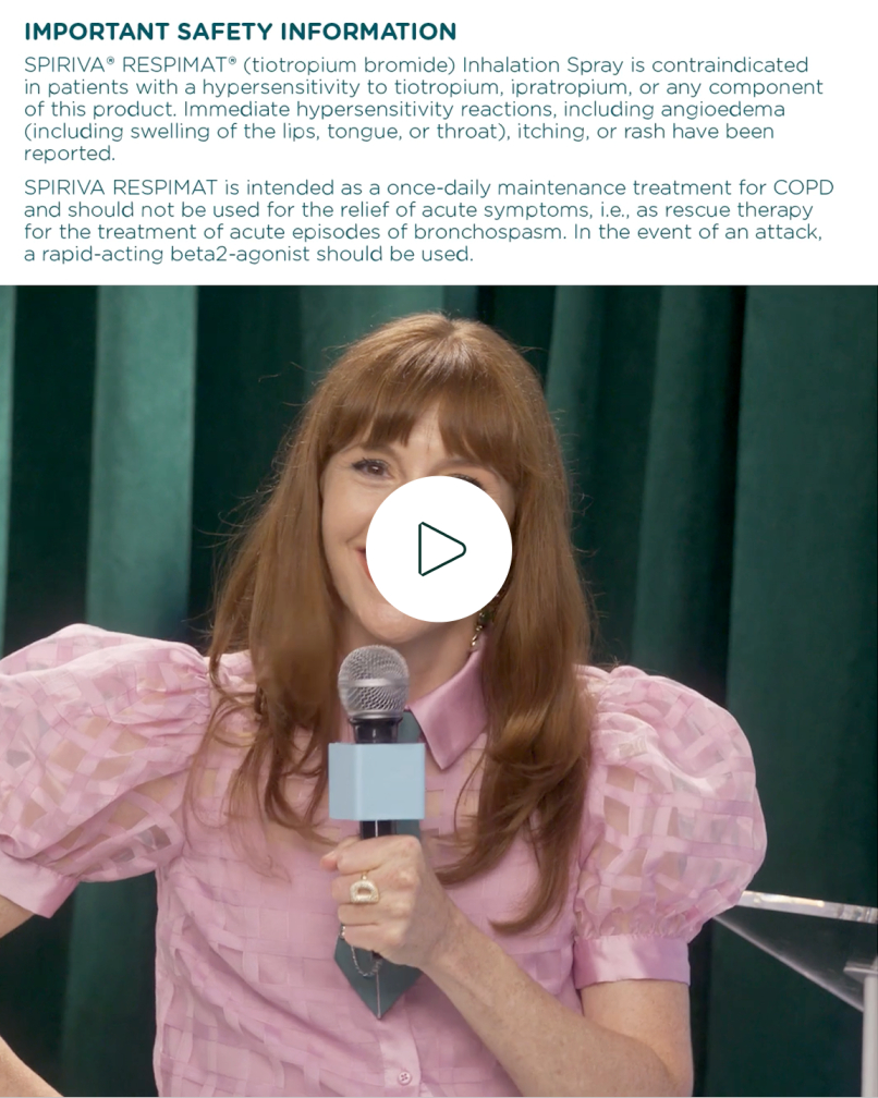 Interviewer Dee explains Spiriva virtual sales rep